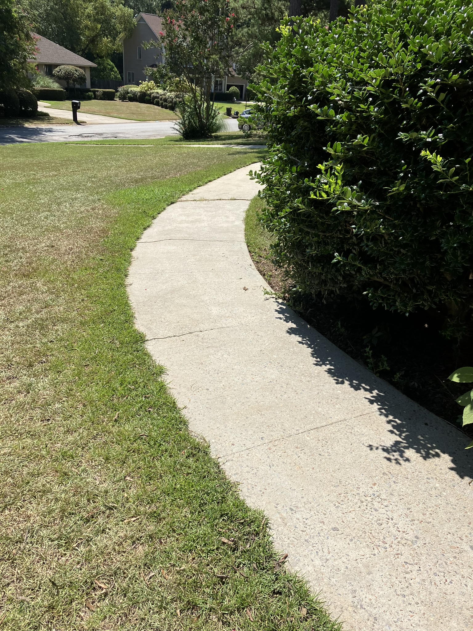 Sidewalk cleaning result