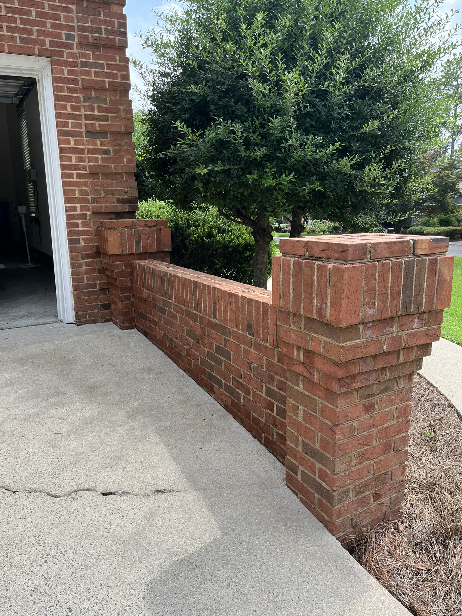 Patio after pressure washing